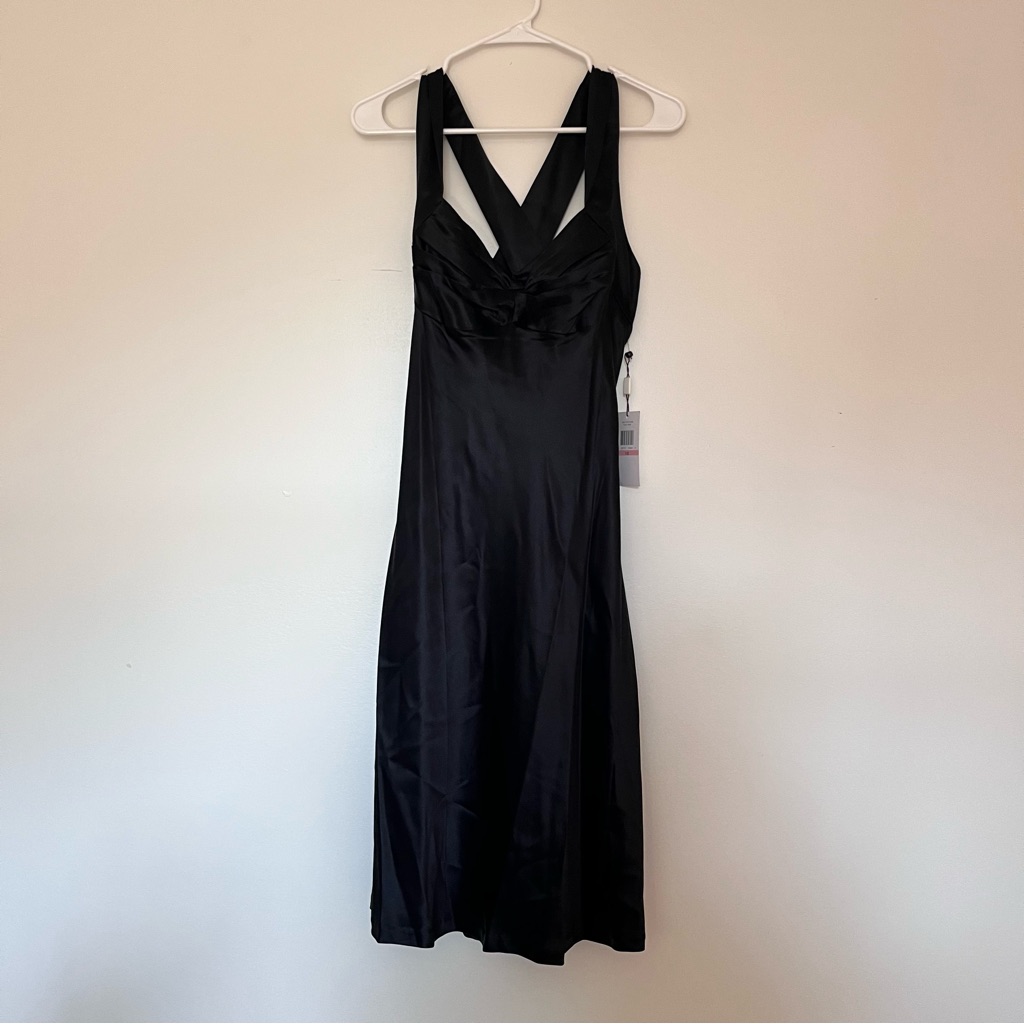 Nwt Calvin Klein 100% Silk Tank Top Midi Dress Size 10